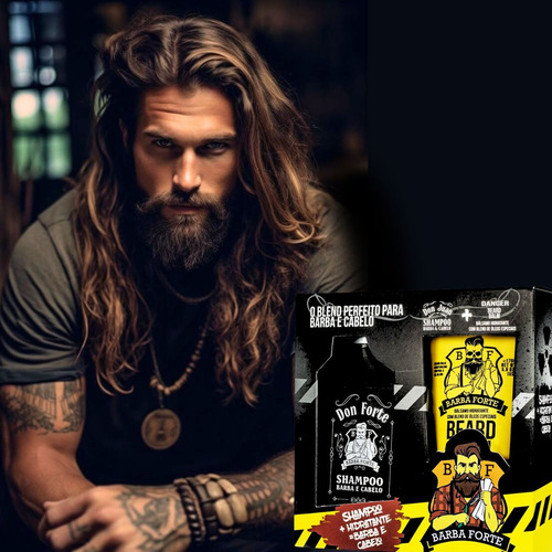 Kit Shampoo Don Forte 250 Ml +balm Danger 170 Ml Barba Forte