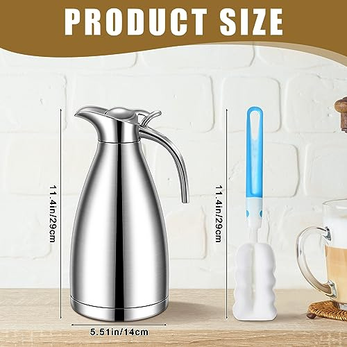 Uiifan 2 Pcs 68 Oz Jarra Térmica De Café De Acero Inoxidable