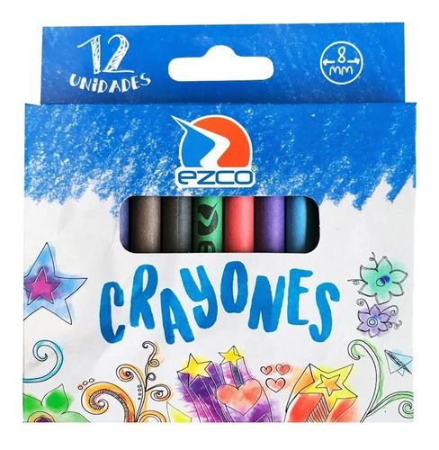 Lapices De Cera Crayones Ezco X12 Colores