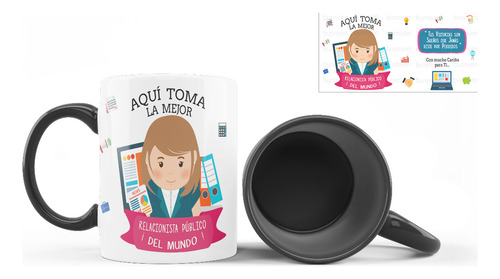 Taza Interior De Color, La Mejor Relacionista Publico, 11oz