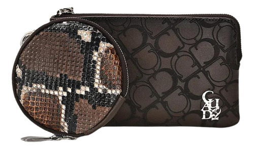 Cartera Cuadra Dama Pitón Belly Miel Bd239ph