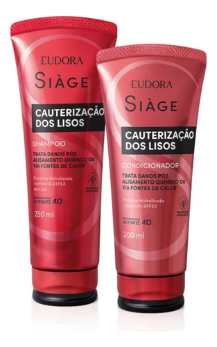Eudora Siage Cauterizacao Dos Lisos: Shampoo + Condicionador