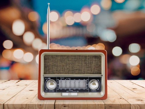 Imagen 7 de 10 de Bocina Portatil Radio Am Fm Usb Bluetooth Recargable Retro