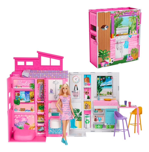 Casa de bonecas Barbie Glam com cor de boneca multicolorida