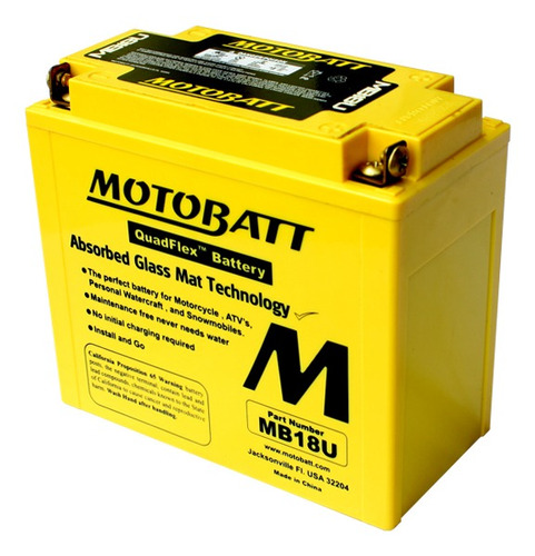 Bateria Motobatt Quadflex Mb18u Yb18l-a 51815 12v 22ah