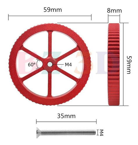 Bz Kit De Nivelación De Cama Térmica 3d, 4 Piezas De Tuerca