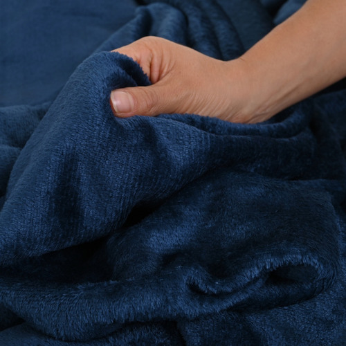 Cobija Super Suave, Cobertor Frazada Matrimonial, Premium Color Azul Petróleo Lisa Azul Petróleo
