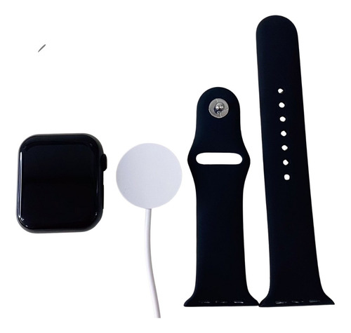 Relógio Smart Serie 9 Inteligente Hw9 Mini Preto Original Preto Mesh Preto Preto
