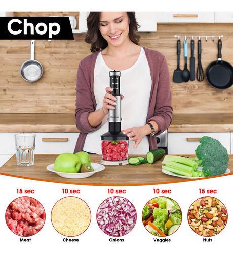 Handheld De La Licuadora De Inmersión Para Cocina, Licuadora
