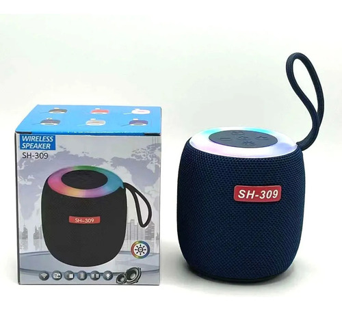 Parlante Inalámbrico Bluetooth Economico Barato C/ Luces Led Rosa