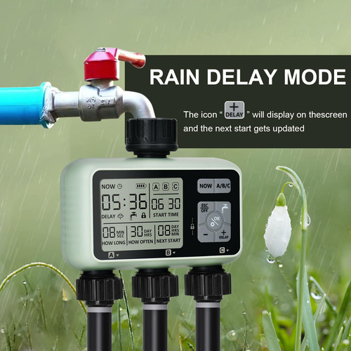 Temporizador De Riego 3 Zonas Marca Xyz Modelo Abc123 Verde
