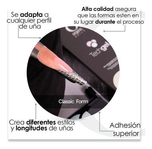 Formas Esculturales Uñas 200 Pzs Classic Form Organic Nails