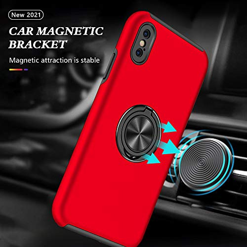 Funda Para iPhone XS Max 6.5 Pulgada Rojo Hybrid-022