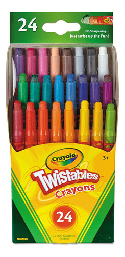 Crayola Twistables Mini Crayones Trenzables, Paquete De 24