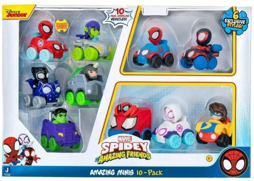 Muñecos Marvel Spidey And His Friends Amazing Mins 10 Pack