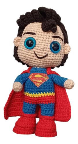 Lindo Super Herói Artesanal Amigurumi Mede Altura 20cm
