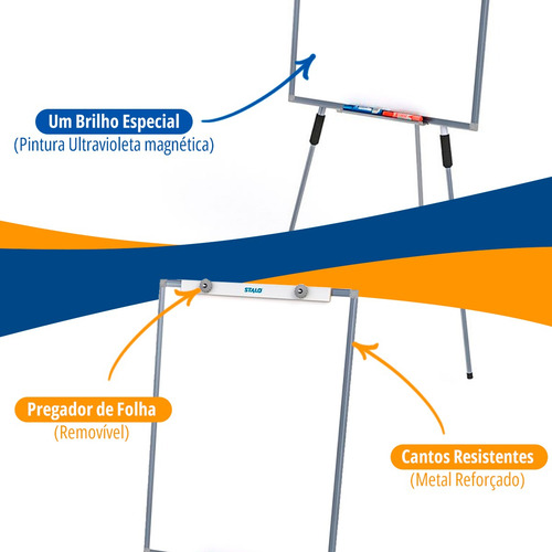 Flip Chart Office Quadro Branco 4 Canetas Apagador C/nfe