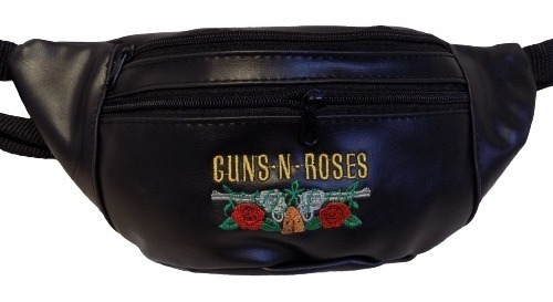 Riñoneras De Kiss Guns N´ Roses Bordadas Cuero Que Sea Rock 