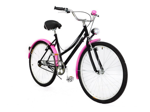 Bicicleta Vintage Urbana Luz Tu Nombre Y Accesorios Rosa