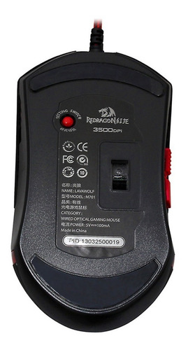 Mouse Gamer Redragon Lavawolf M701