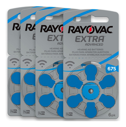 24 Pilhas Baterias 675 Pr44 Aparelho Auditivo Rayovac