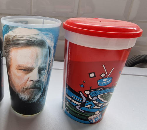 Coleccionistas. Lote De Vasos Coca Cola Plastico (Usado)