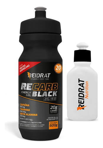 Reidrat Recarb Energy Gel Black Squeeze 600g + Squeese 100ml