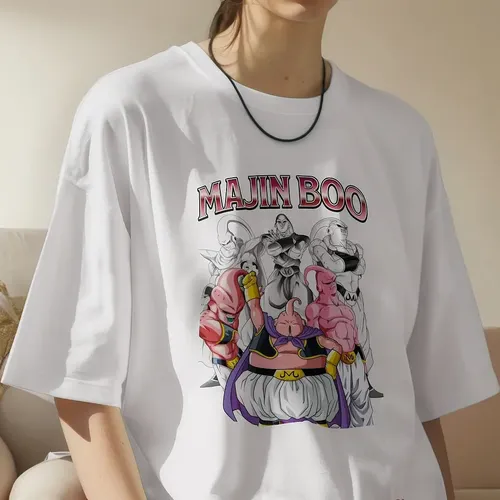 Majin Buu DBZ Men's T-Shirt Graphic Printed Black Tee S
