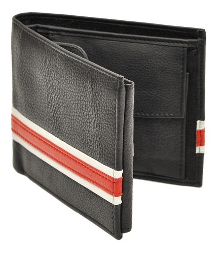 Billetera Para Hombre Color Negro Con Rojo - Ayrton Perú