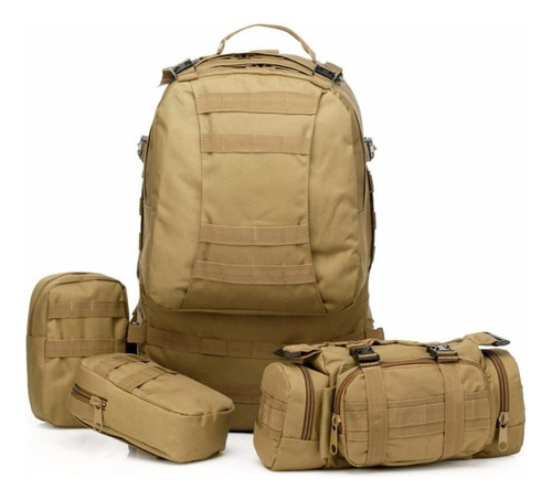 Mochila Táctica Militar Desmontable 50 Litros 3 Piezas