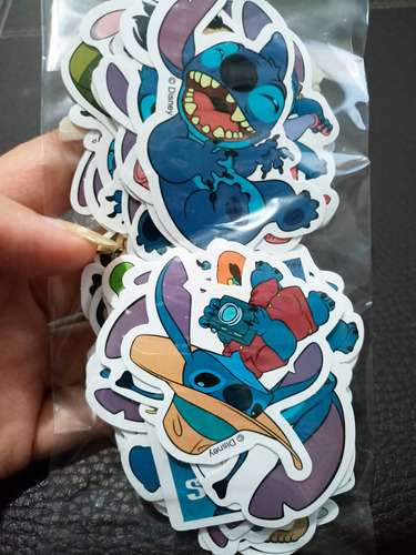 Set De 50 Stickers/calcomanías, De Lilo Y Stitch