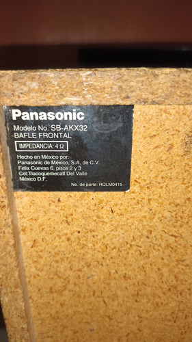 Minicomponente Panasonic Bocinas Sa Akx32 Negro 790 W (Usado)