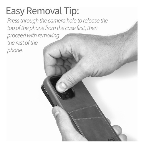 Card Case Dockem Genuine Leather For iPhone 16 Pro Black