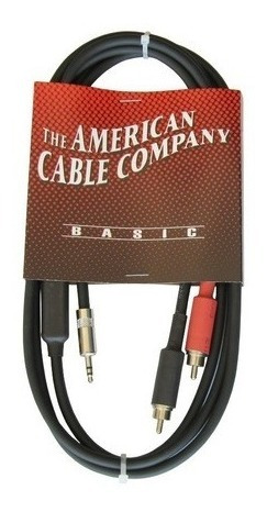 Cable Auxiliar De Mini Plug 3.5 A 2 Rca 1.8 Mt Uso Rudo