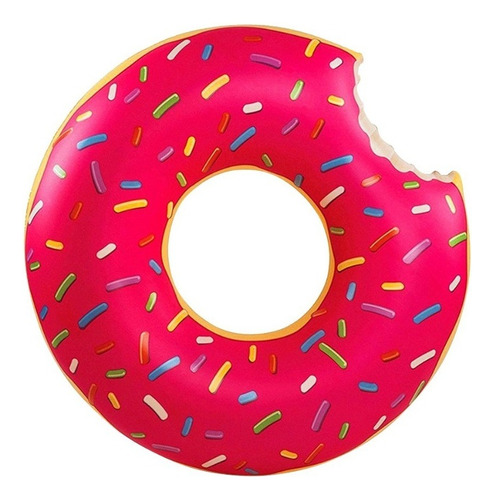 Flotador Dona Donuts Frutilla 120cm Inflable Piscina