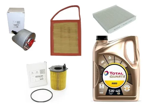 Kit Filtros + Aceite Total 9000 Peugeot 308 1.6 Hdi 