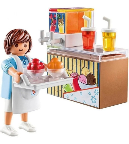 Imagen 2 de 7 de Playmobil Heladero Con Barra De Jugos Special Plus 70251 Edu