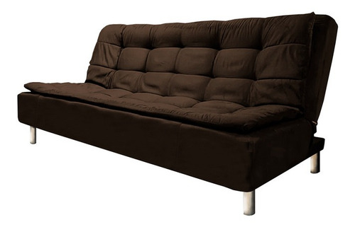 Muebles Futon Ranger Suede Chocolate Sillones Sofas Salas