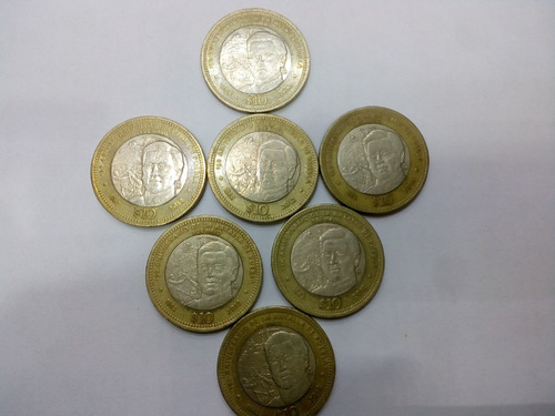 Set 7 Pzas Moneda $10 Conmemorativa, Batalla Puebla Año 2012