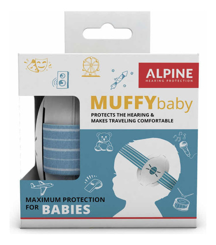 Protector Auditivo Alpine Muffy Baby Orejera Bebes Con Funda
