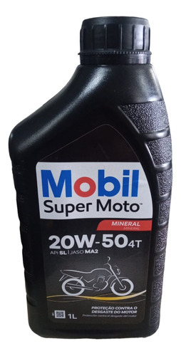 Mobil 20w 50 Aceite Mineral X 1 Litro 4 Tiempos  Motovega