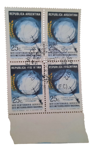 Argentina Gj 1593 Servicio Metereológico 925 Mint Año 1972