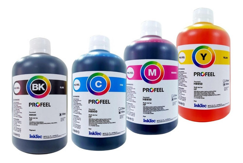 Tinta 500ml Black H8940 Pigment +3x500ml Color H8950 Inktec