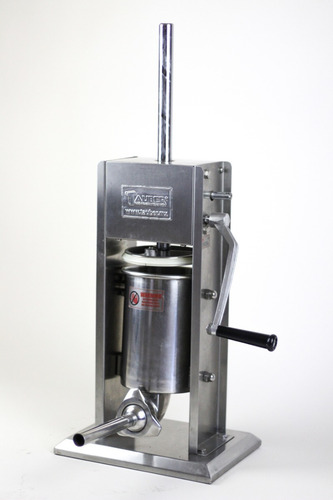 Imagen 2 de 10 de Embutidor Manual En Acero Inoxidable Cap.7 Lts