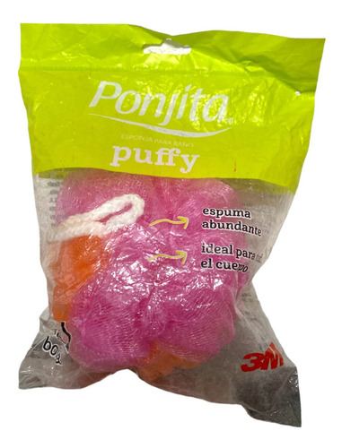 Super Promo Borla Para Baño Ponjita Puffy 1 Pieza
