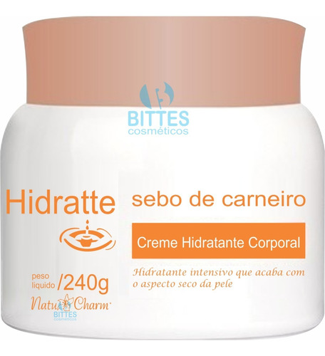 Kit Hidratante Corporal Sebo De Carneiro Natu Charm Hidratte Tipo De Embalagem Pote Fragrância Perfumado Tipos De Pele Os Tipos