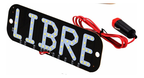 Letrero Libre Para Taxi Led Blanco