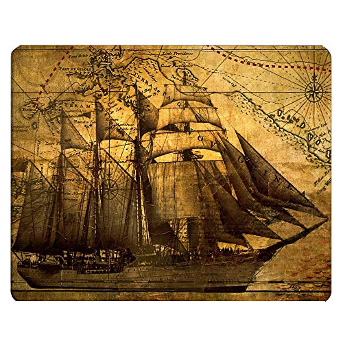 Mousepad De Juego De Navegación - Tema De Barco Pirata...