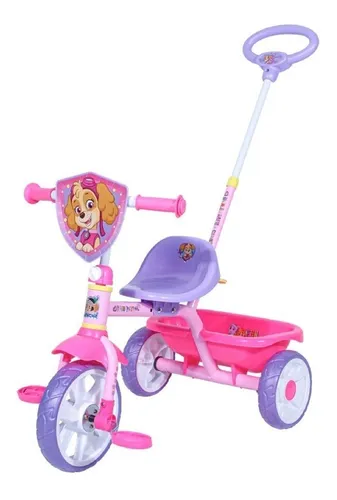 Triciclo Apache Paw Patrol Ni a Con Cajuela Y Barra Empuje