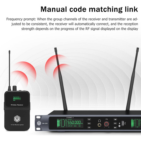 Sistema De Monitorización Inalámbrica W In-mix Em200 Uhf 2